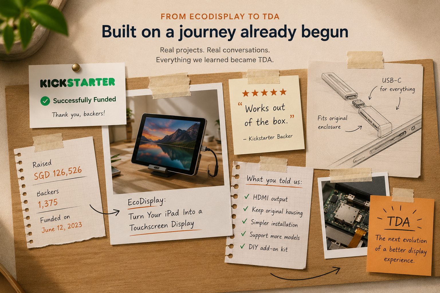 The journey from Ecodisplay to TDA